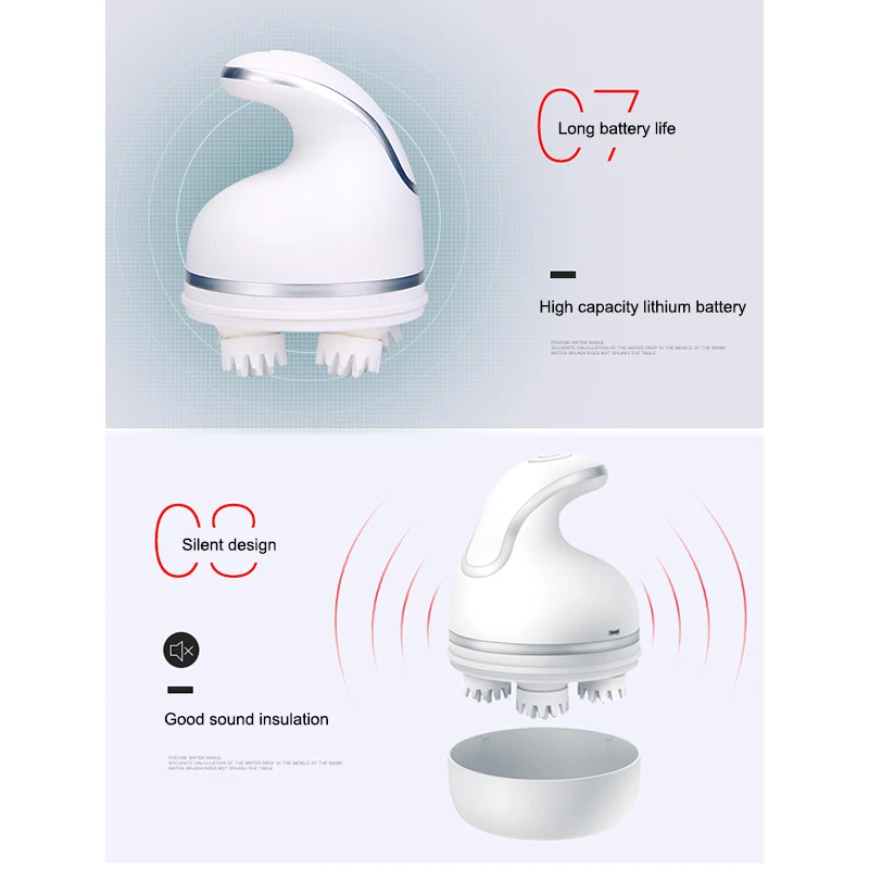 Осьминог Электрический массажер для головы ролик разминание шеи глаз