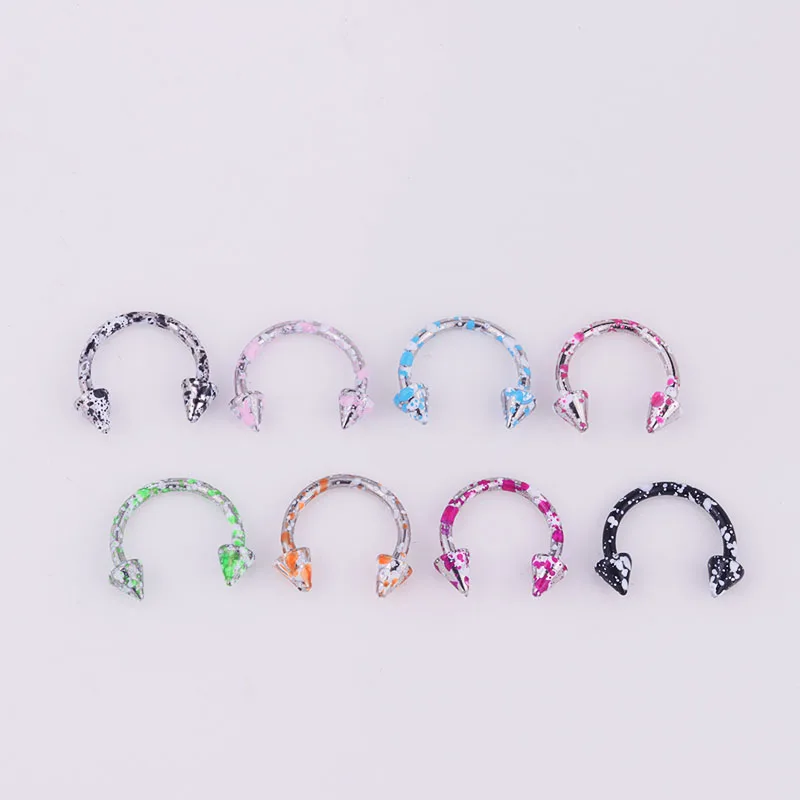 Sellsets Mix 8 шт. новое покрытие из нержавеющей стали украшение для пирсинга в форме подковы конусы округлые микроштанги бровей для носа и губ кольца