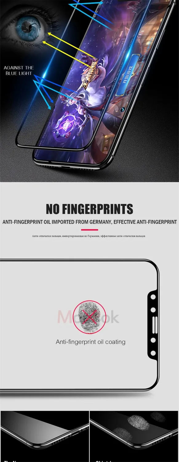 9D чехол для экрана из закаленного стекла 5D iPhone 6 6s 7 8 Plus Защитные чехлы телефона