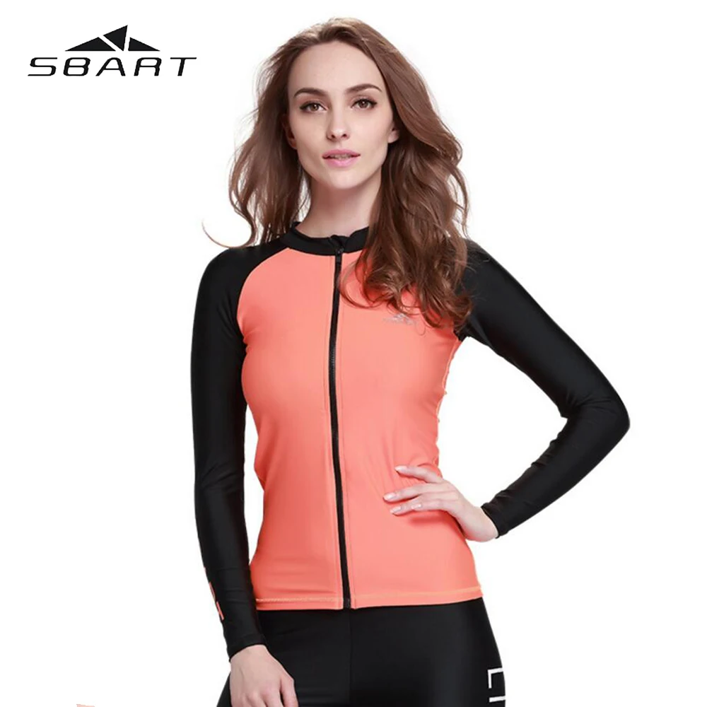 SBART женский костюм для плавания с длинным рукавом серфинга|rash guard swimming|woman rashwomens rash
