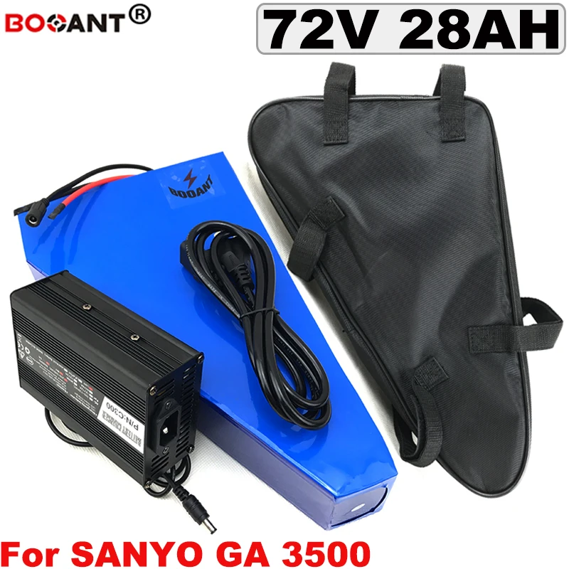 Треугольная литиевая батарея для SANYO 18650 72 в 28 а/ч аккумуляторная электрического
