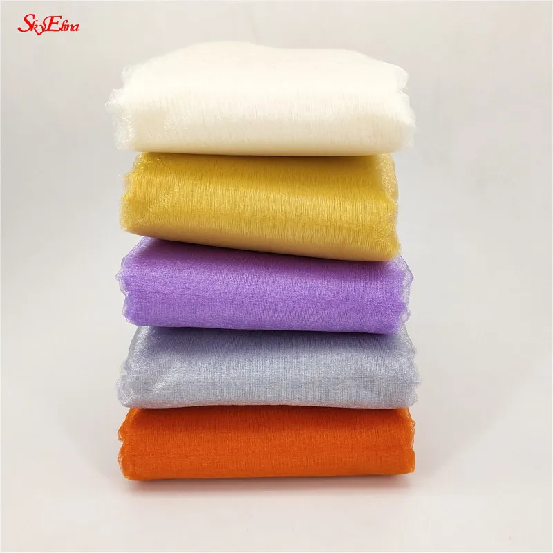 5/10 метров отвесный тюль рулон Кристалл органза ткань для свадебного украшения