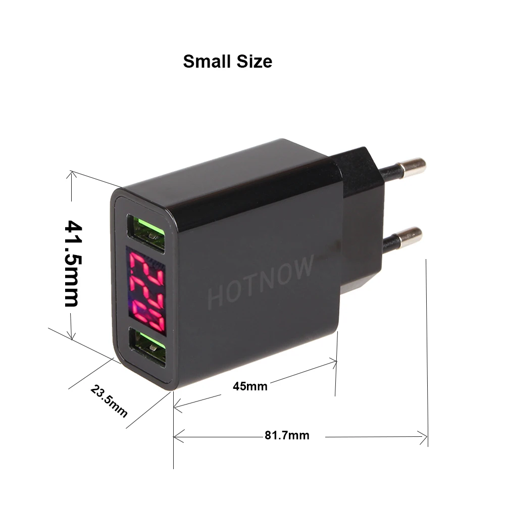 HOTNOW USB зарядное устройство смарт настенное адаптер со светодиодным дисплеем