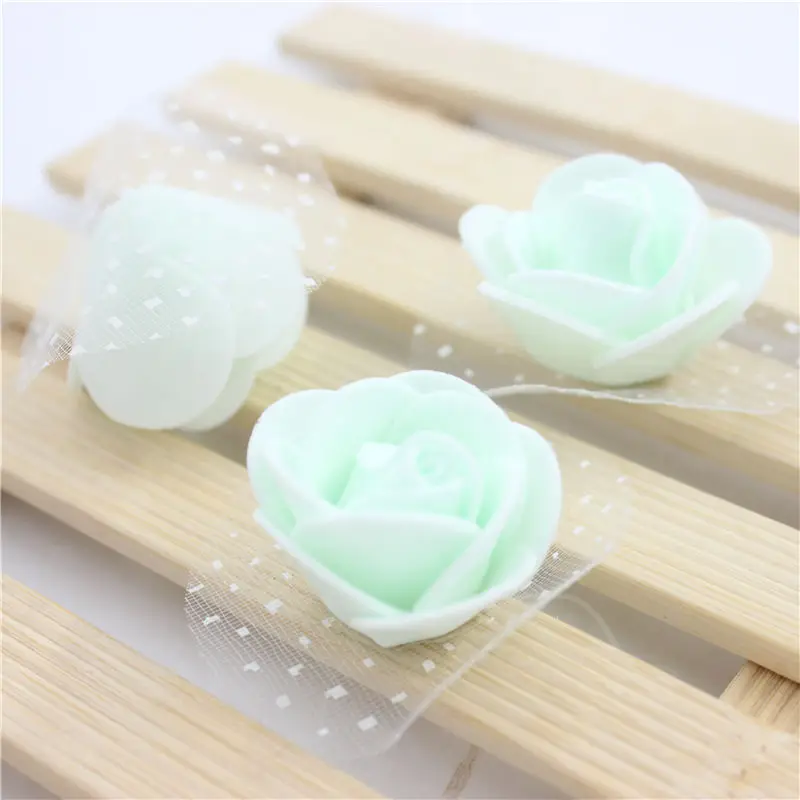 60 шт./лот 3 см пузырьки в новом стиле розы цветочные головки венок свадебный букет