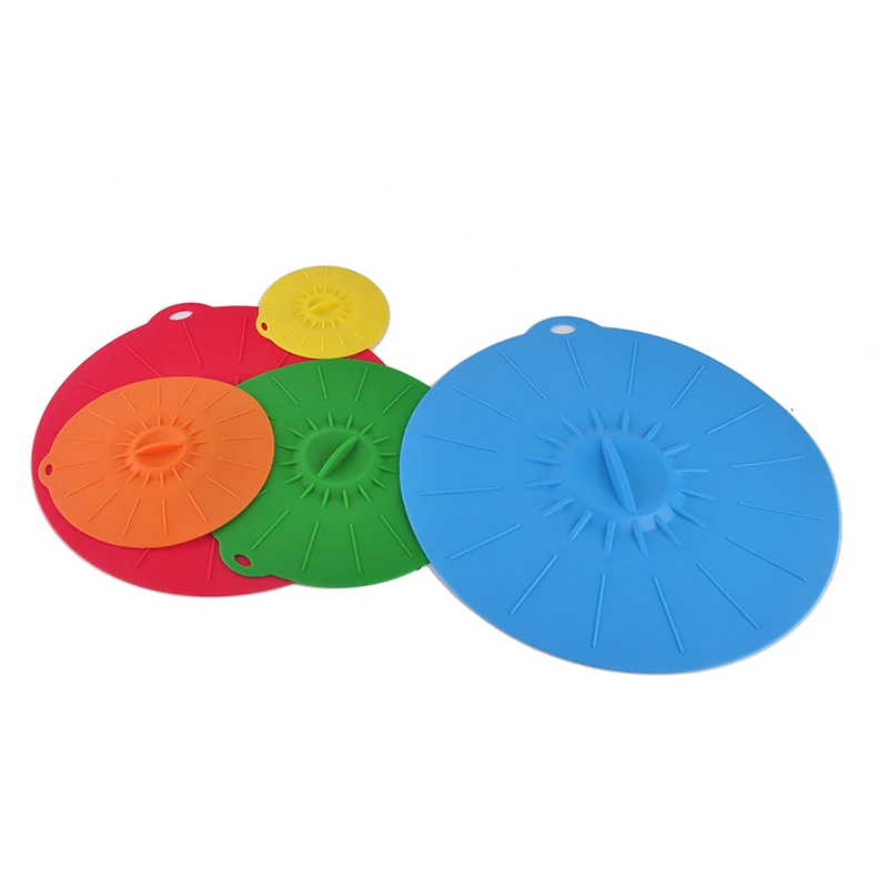 5 шт. универсальная Силиконовая Вакуумная Крышка чаша кастрюля для приготовления