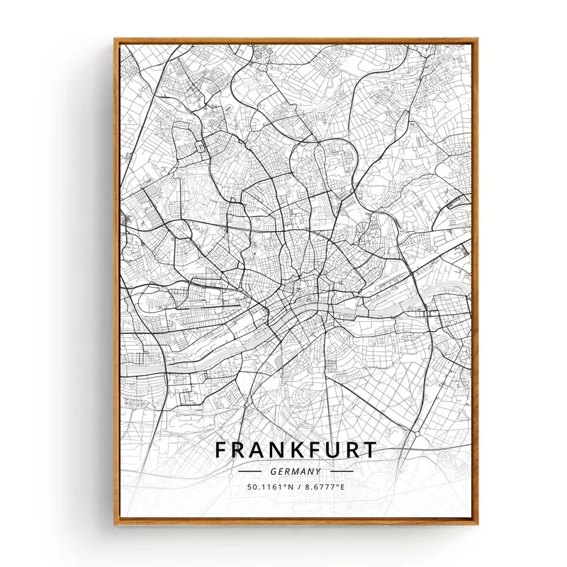 Современный знаменитый стиль Флоренция Франкфурт городской плакат