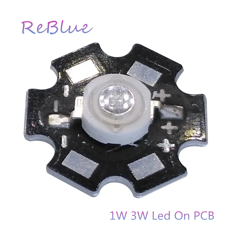 

ReBlue 50Pcs 3w Led Diode 1W 3W 5W Light Beads 3w-led-diode Led Chips UV Diode 390nm 400nm 440nm 450nm high power UV lamp PCB