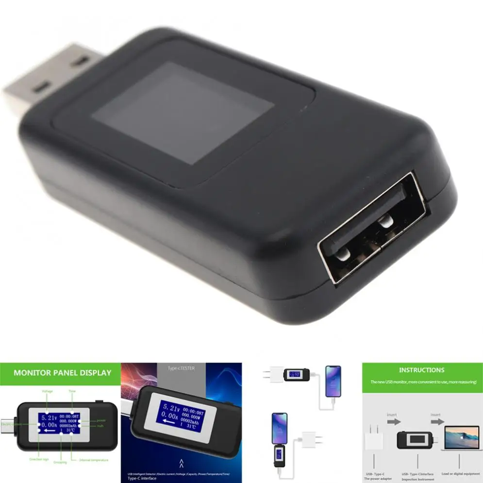 KWS-MX18 10 в 1 ЖК-дисплей цифровой дисплей USB тестер напряжения тока измеритель мощности синхронизации Амперметр USB зарядное устройство тестер детектор
