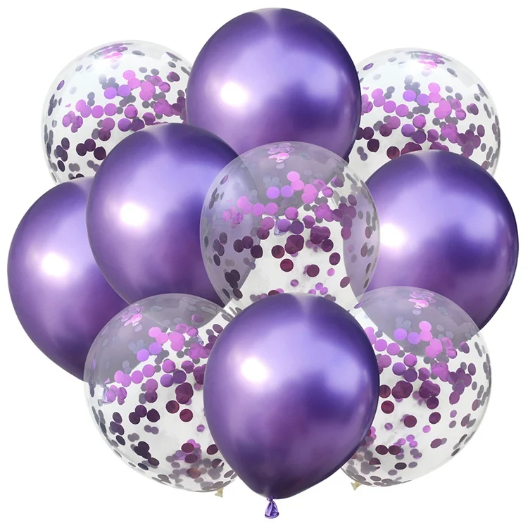 Purple Doriwoo жемчужные металлические конфетти для воздушного шара с днем рождения латексные Свадебные шарики украшения для дня рождения для мальчиков - Цвет: Purple