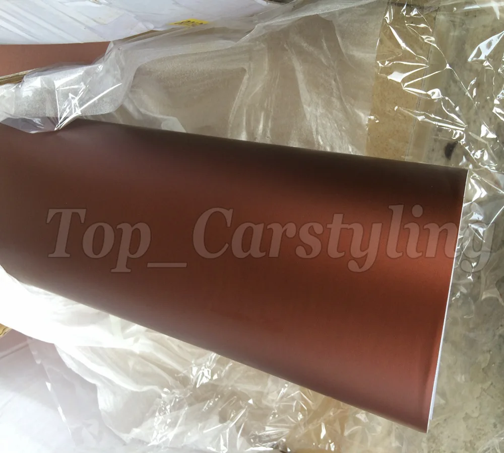 Кофейно коричневые матовые хромированные виниловые автомобильные оболочки без