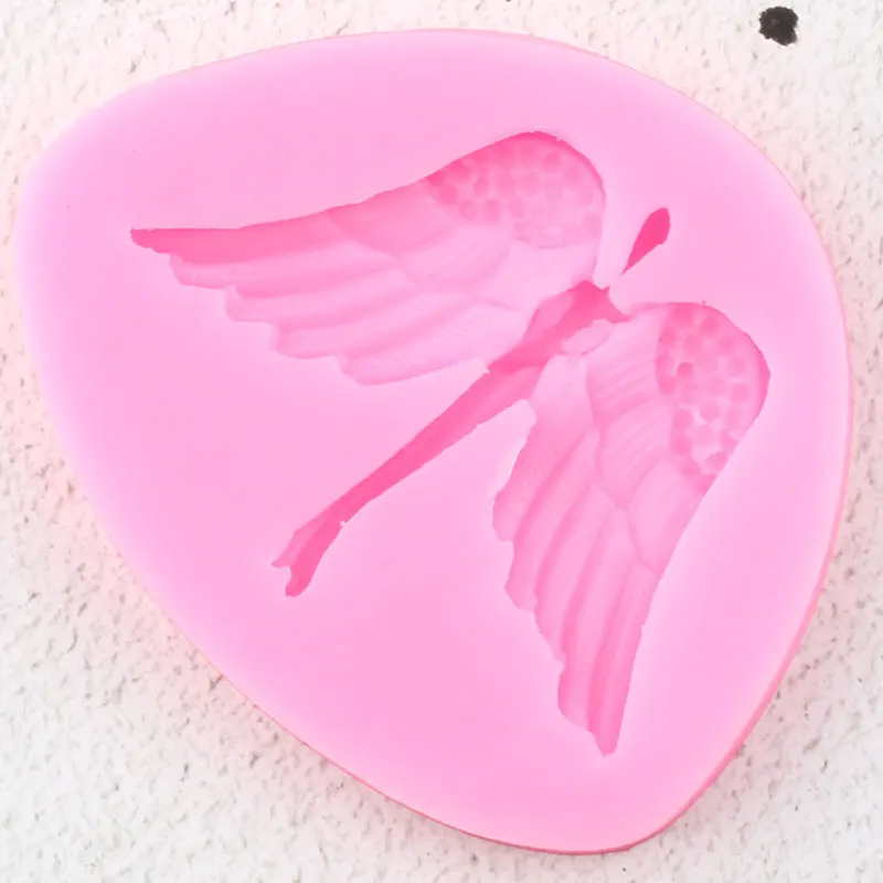 3D Angel Wings Silicone Molds DIY Baking Cupcake Topper Fondant Cake Decorating Tools Fimo Clay Candy Chocolate Gumpaste Moulds