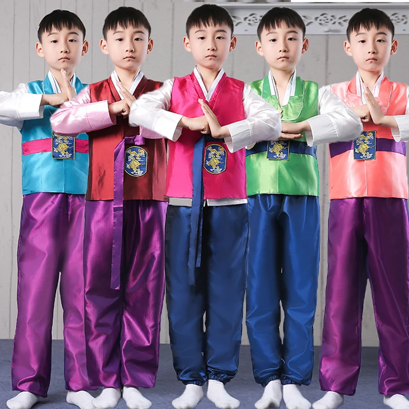 

5 colors Kids dance costume boy hanbok Korean costumes asian clothing korean national costume cosplay