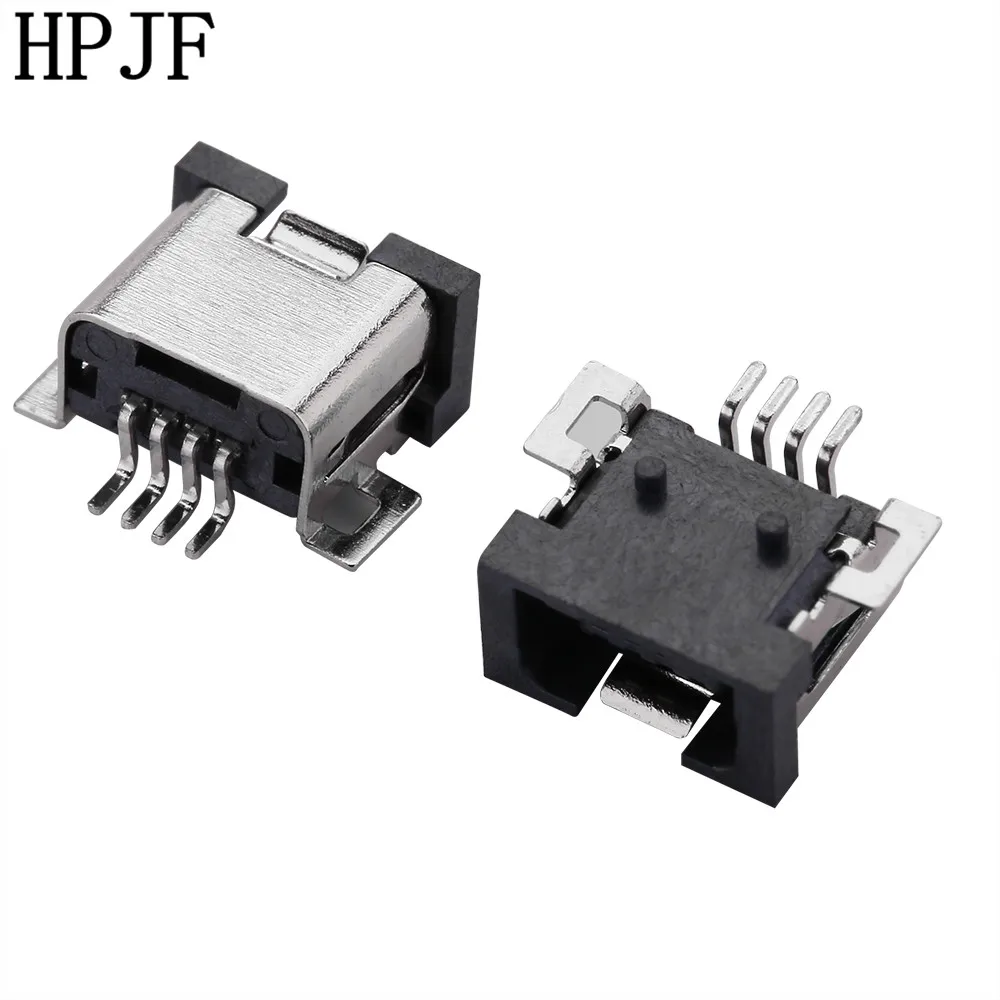 10 шт./лот мини USB 4pin SMT SMD розеточная часть соединителя для хвоста зарядки мобильный телефон