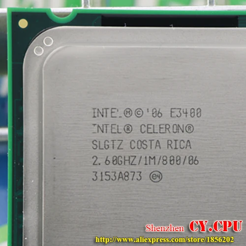 Для Intel Celeron Dual-Core E3400 cpu Processor (2 6 ГГц/1 м/800 ГГц) Socket 775 Бесплатная доставка |