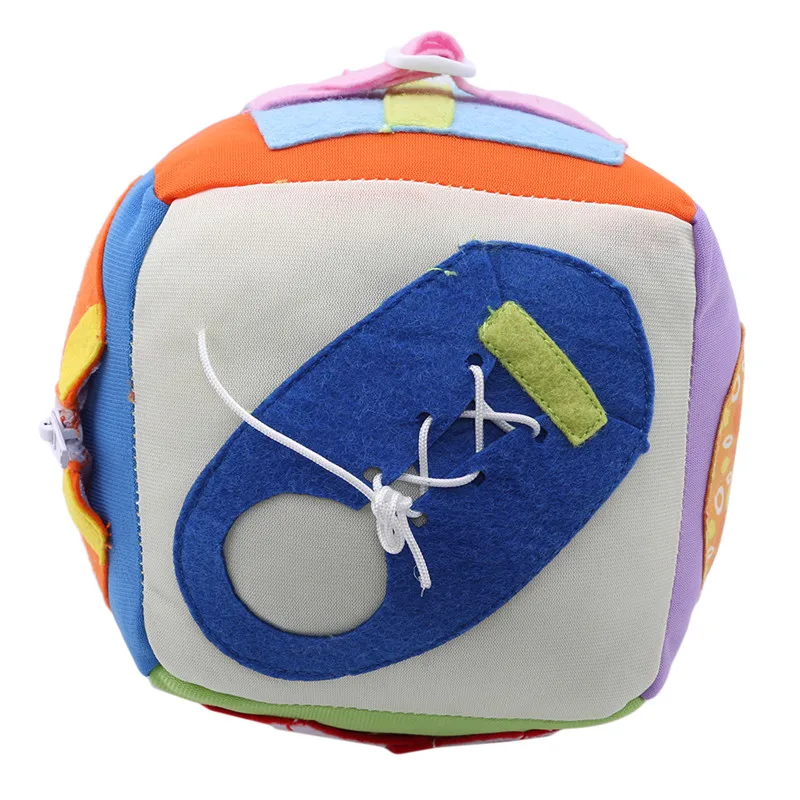 Детские кубики форма плюшевые игрушки Пряжка носить шнурки Кнопка детская жизнь