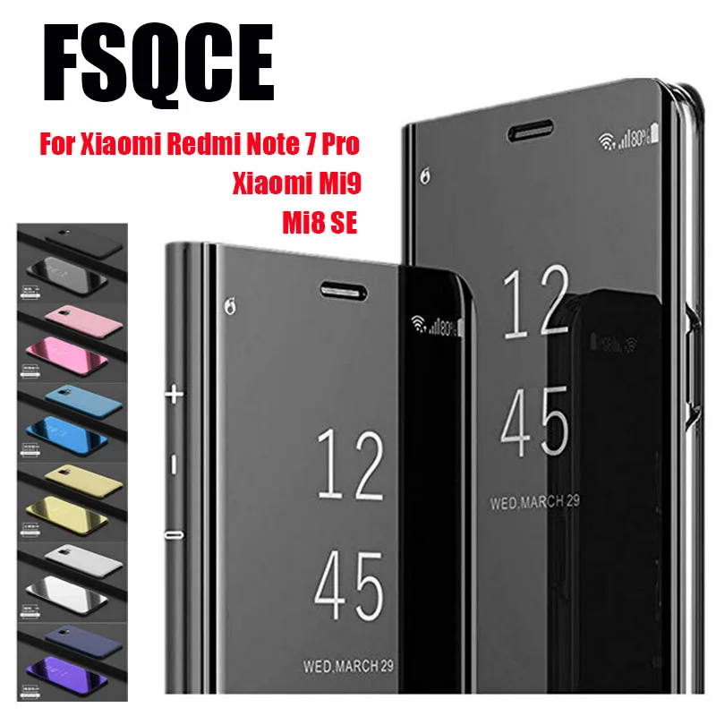 Чехол-книжка Smart mi rror View для Xiao Red Note 7 Pro Чехол 9 x 2 Max 3 A1 5C 6x 8 Lite SE кожаный чехол |