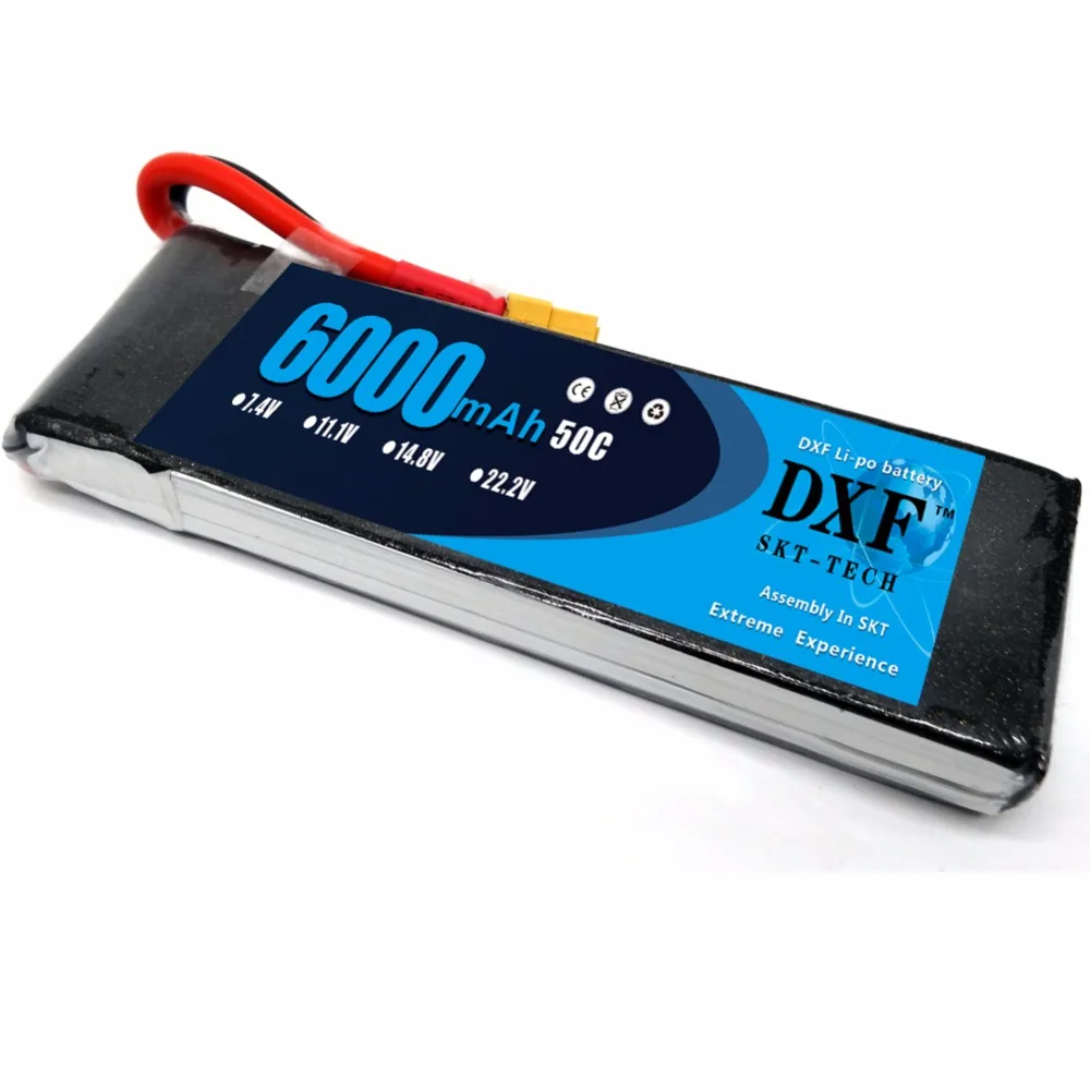 DXF 7 4 V 6000mAh 2S Lipo аккумулятор 50C 100C для RC автомобилей TRX Slash HPI Truggy грузовики с