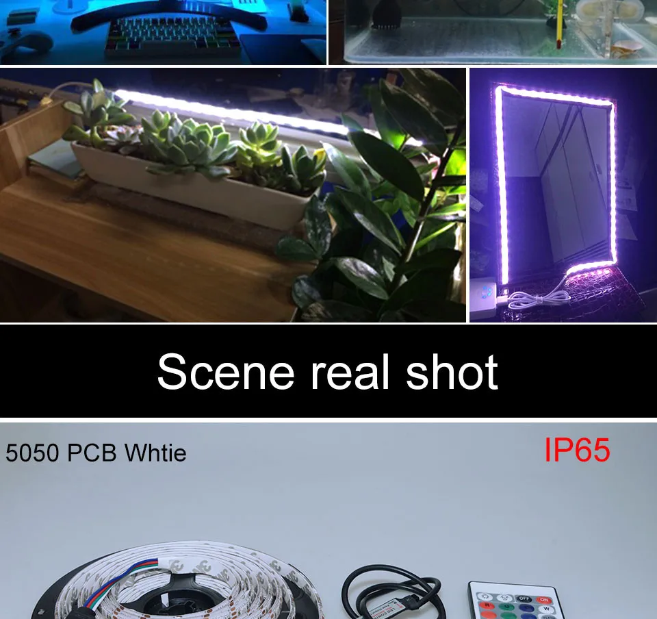 DC 5 В светодиодный светильник s 5050 2835 SMD USB RGB гибкий ленточный светильник 50 см 1 2 3 4 5 м ТВ фоновый светильник ing светодиодный клейкая лента лампа