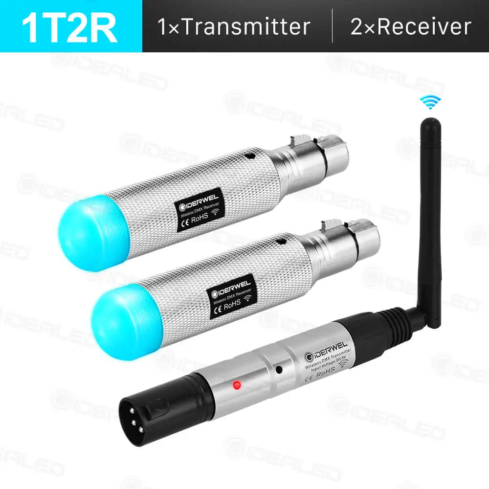 1T2R Dmx светильник с эффектом батареи беспроводной 2,4 GISM 500 м Dmx512 приемник передатчик дальность связи приемник Музыка DJ клуб диско - Color: 1T2R