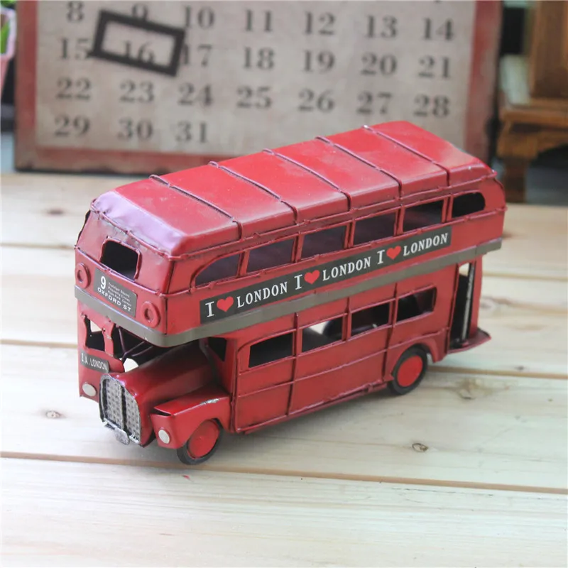 Винтажный автобус Ретро Лондонский фигурка двухслойный красный ручной работы