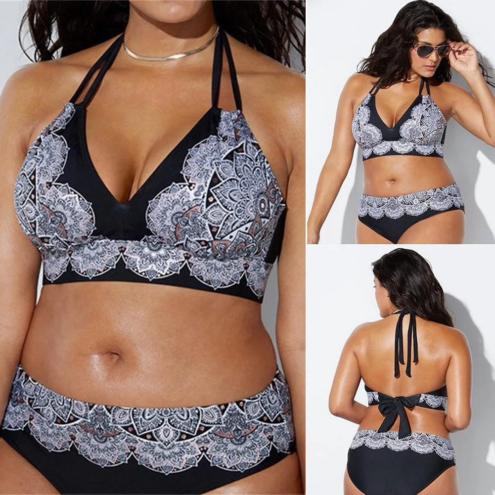 Женский сексуальный комплект бикини в стиле ретро с ремешком на спине для
