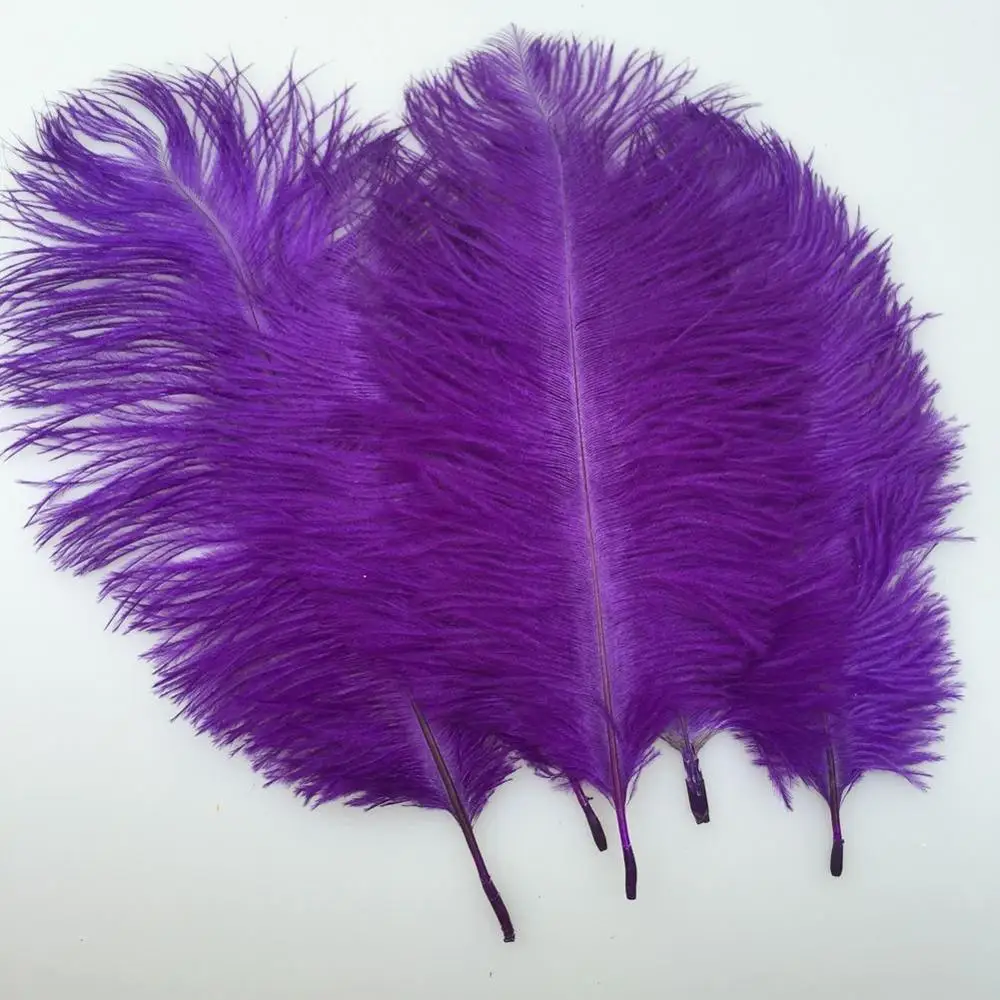 purple 100 шт. павлин синий цвет окрашенный высокое качество страусиные перья Длина 15-20 см/6-" diy Перья для свадебной вечеринки ремесла - Цвет: purple