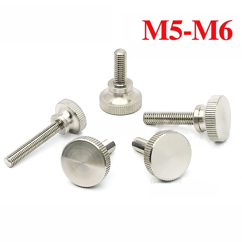 2/5 шт. M5 M6 GB834 303 накатанная головка из нержавеющей стали накатанный винт для