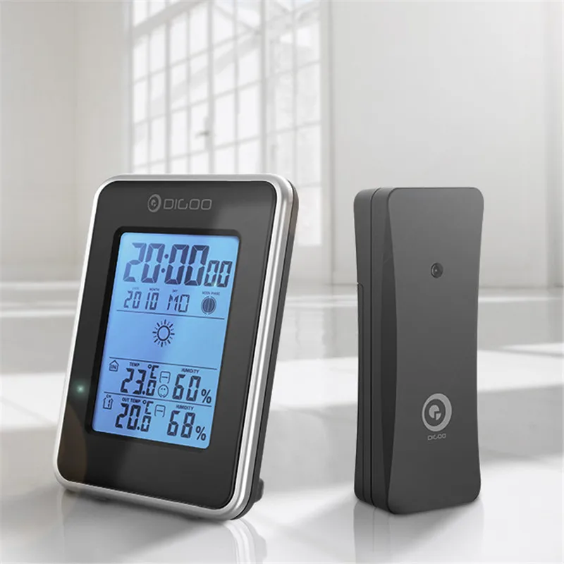 Digoo DG TH1981 th1981метеостанция гигрометр с синей подсветкой термометр Открытый датчик