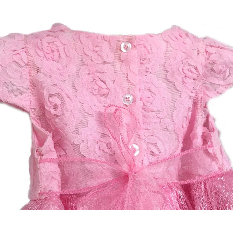 Розничная продажа 2017 г. Летняя детская одежда с бантом для дня рождения бальное