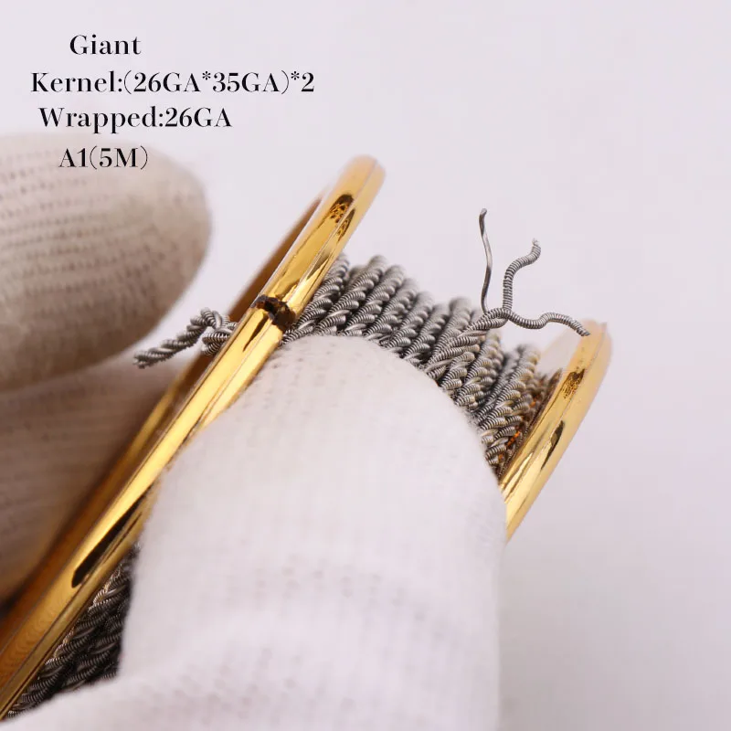 giant-a1 XFKM 5 м/рулон нагревательный провод высокой плотности SS316L KA1 рамка штапельного плавленого Clapton катушка для электронной сигареты RDA RTA распылитель - Цвет: giant-a1