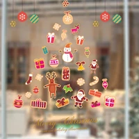 merry christmas festival decorative wall stickers living room shop glass decoration home decals diy mural art
