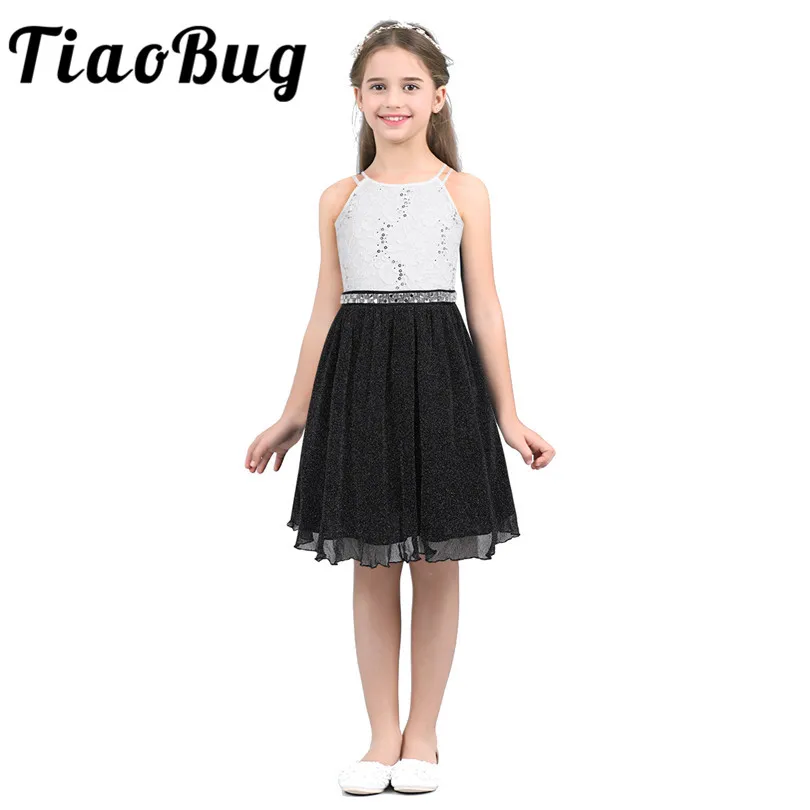 

Tiaobug/милое Пышное Платье для девочек; Кружевные платья принцессы с цветочным узором для девочек; Торжественное платье с блестками на свадьб...