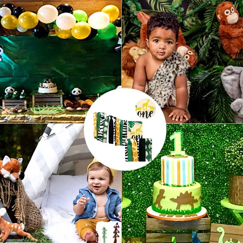 Джунгли животных тематический стульчик Декор баннер Корона товары для вечеринок