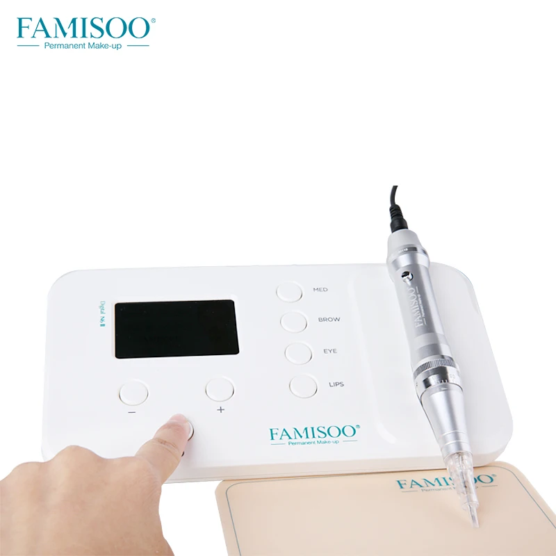 FAMISOO N6II машинка для татуировки цифровая электрическая машинка для бровей губ ротационная ручка МТС пму система макияж машина ротационная Татуировка Машина