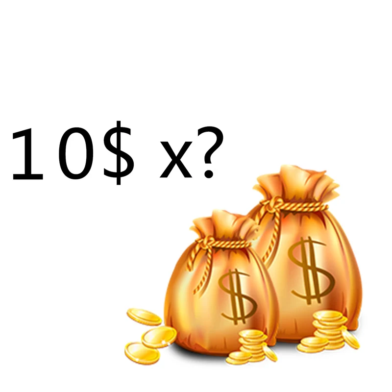 Дополнительная стоимость доставки купите необходимую Вам сумму. Например: 50 $ = 5x10