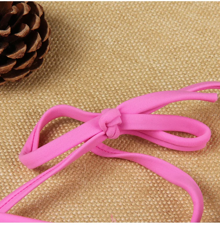 2018 пляжные ретро купальник Для женщин с бахромой бикини Верх Низ стринги низкой