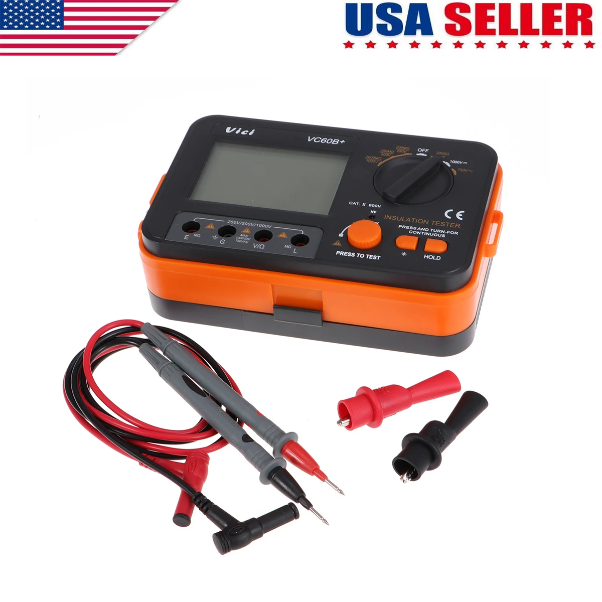 Цифровой Сопротивление изоляции тестер Подсветка ЖК дисплей