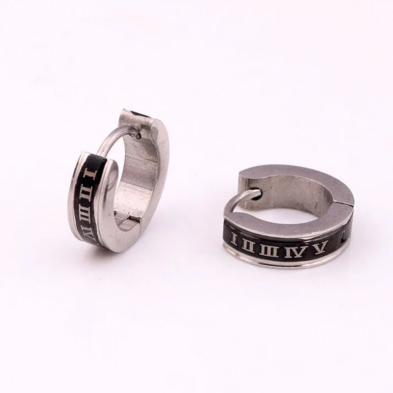 Серьги кольца из нержавеющей стали для мужчин и женщин Модные Серебристые серьги