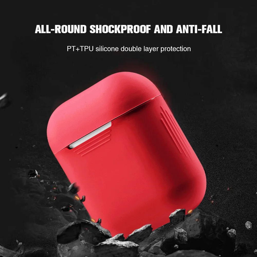 Чехол для Airpods силиконовый мягкий чехол беспроводных наушников Airpod аксессуары Air