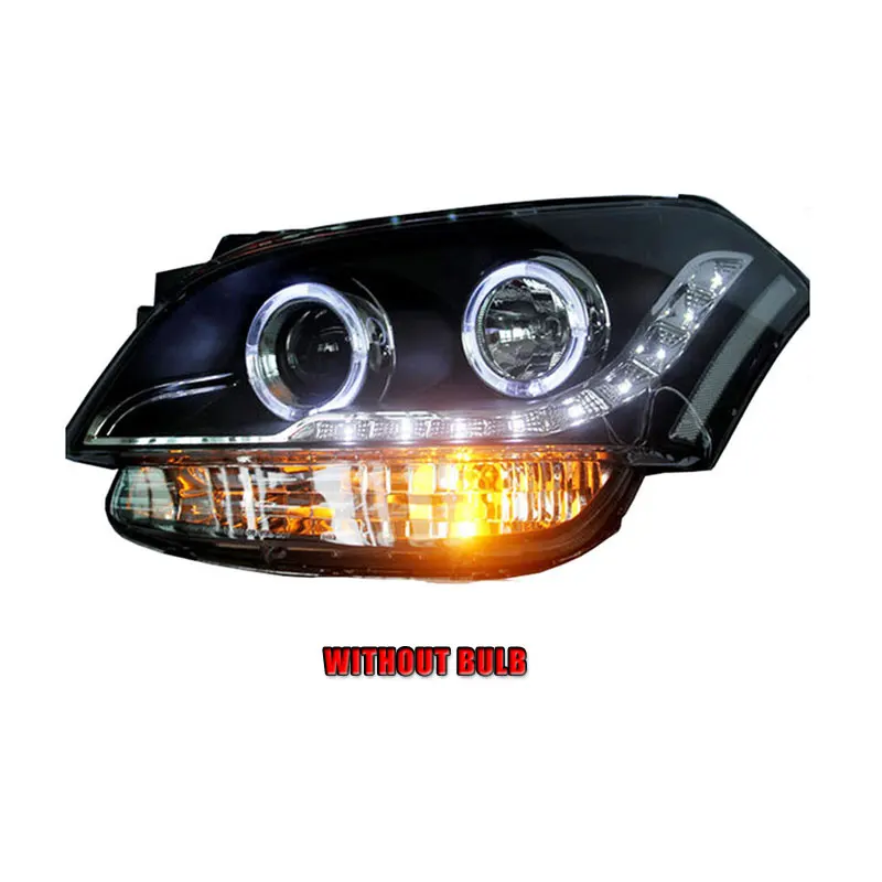 Without bulb 2 шт. светодиодный головной светильник s для Kia Soul 2010-2012 Автомобильный светодиодный светильник s двойной ксеноновый Объектив Автомобильные аксессуары дневные ходовые огни противотуманный светильник - Цвет: Without bulb