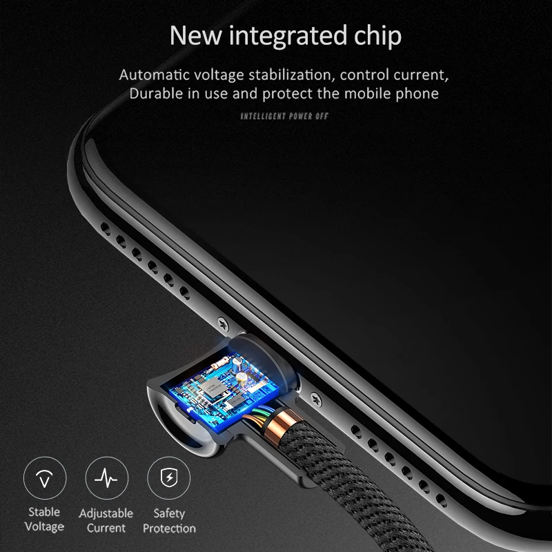 USAMS Автоматическое отключение питания телефонный кабель для iPhone 5 6 X XR XS 2A Быстрая