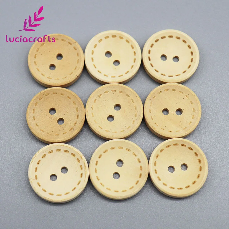 Type 2 24pcs Lucia crafts букет невесты 6 штук в партии 24 шт. 20 мм с 2 отверстиями круглые деревянные пуговицы лазерной маркировки натуральный пуговицы, аксессуары для одежды E0120 - Цвет: Type 2 24pcs
