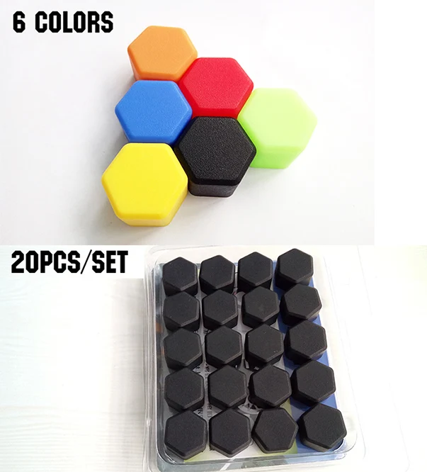 Аксессуары 20 шт Силиконовые колеса автомобиля гайка наконечник Защитная крышка
