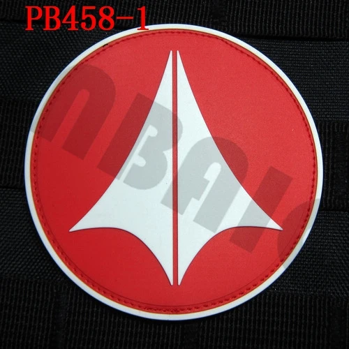 3D ПВХ патч Robotech Macross U. N. SPACY логотип резиновый патч - Цвет: PB458 Luminous