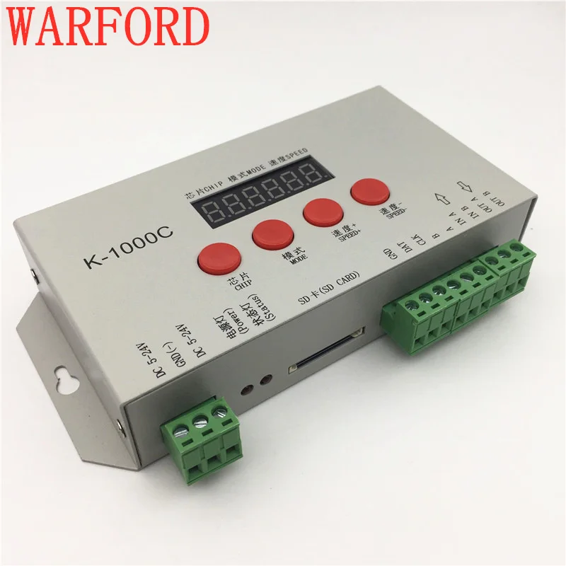 K-1000C (T-1000S обновляться) контроллер WS2812B WS2811 APA102 SK6812 2801 светодиодный 2048 Пиксели