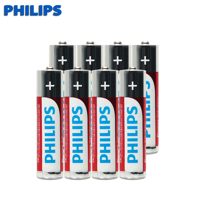 Philips 8 шт. высокой емкости 1,5 в сухие щелочные батарейки сильная Взрывозащищенная 1,5 Вольт ААА батарея
