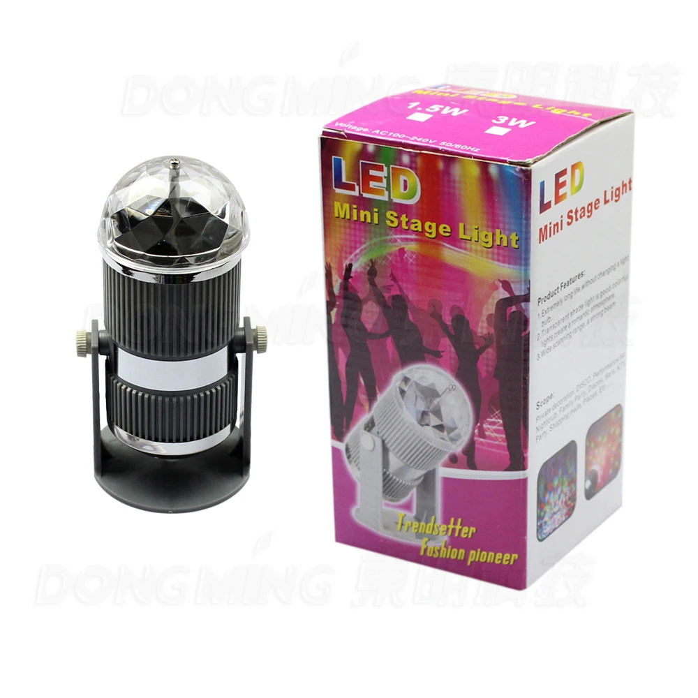 

Free Shipping 2017 New mini RGB 3W LED Projector DJ Light Voice-activated Dance Disco Ball Bar Party Xmas Effect Stage Light