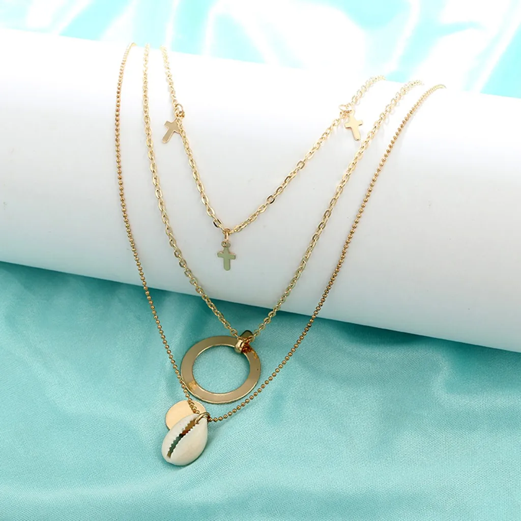 Горячая распродажа женский многослойный необычный выразительный медальон на