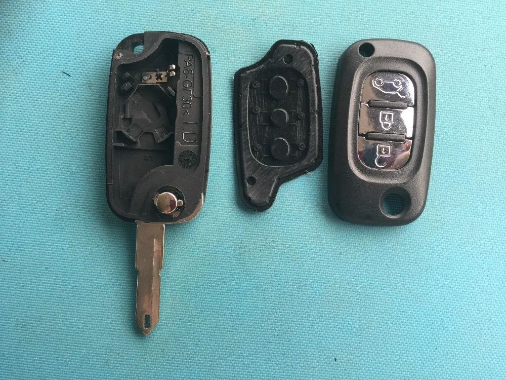 Складной чехол для ключей Renault Clio Kangoo Megane Modus с необработанным корпусом NE73 206 VA