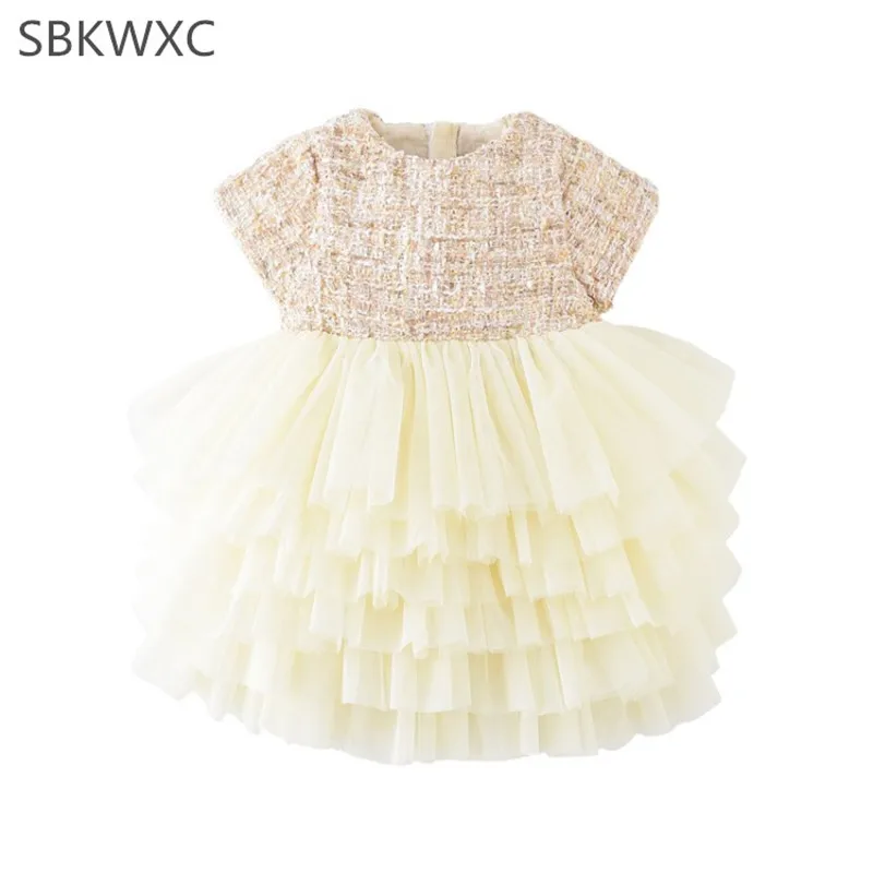 Baby Princess Dress For Girls Birthday Party baptism Layered Children Lace Tulle Girl Kids Costume 1-5T | Детская одежда и обувь